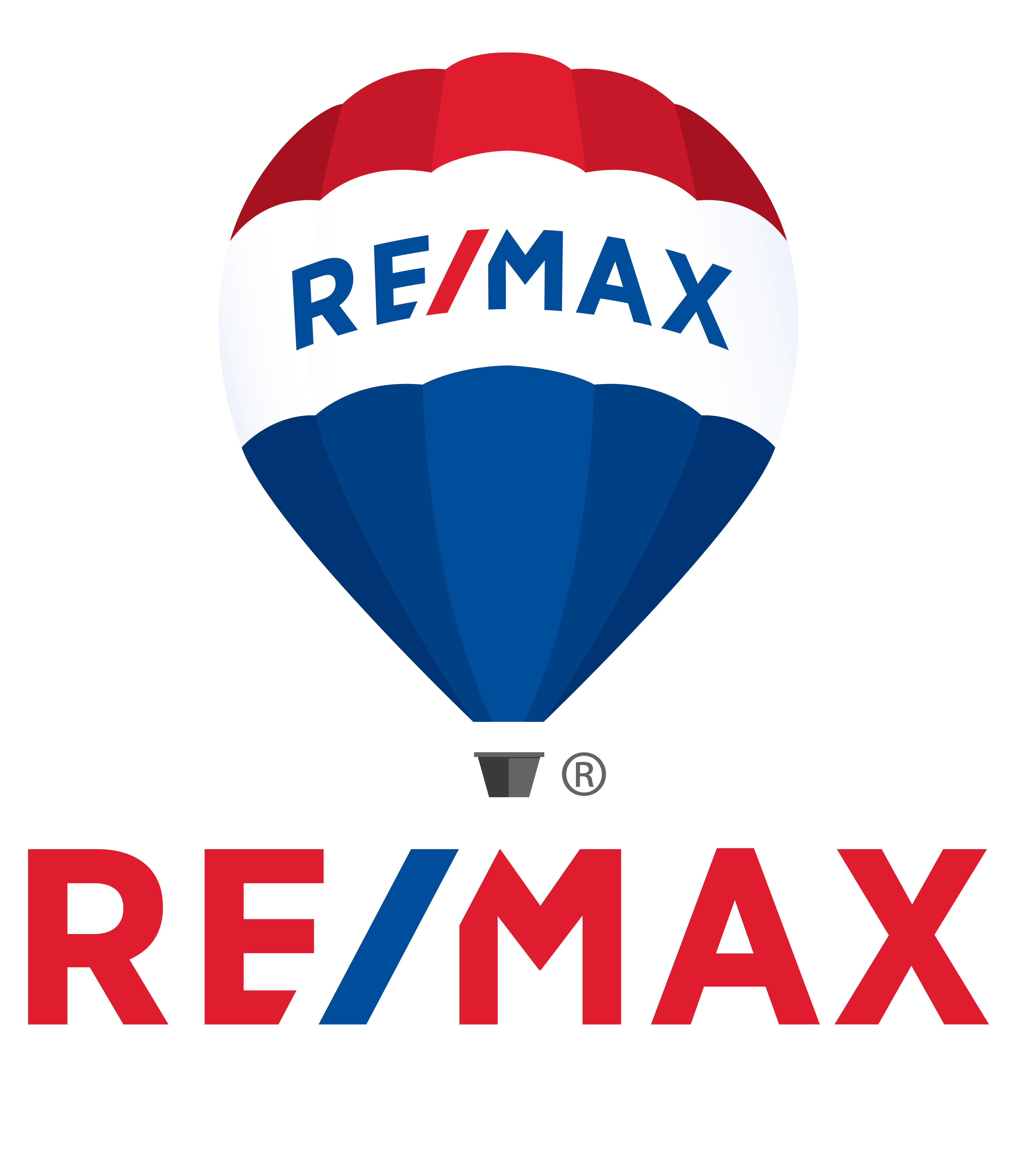 RE/MAX Alliance Group Balloon Stacked Light Text Logo